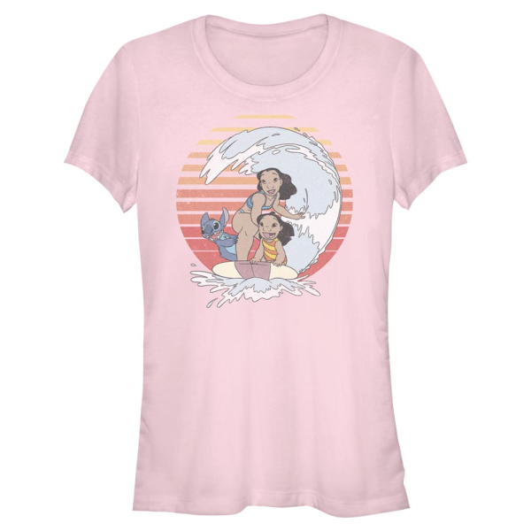 Disney Classics - Lilo & Stitch - Skupina Retro Rainbow - Women's T-Shirt - Pink - Front