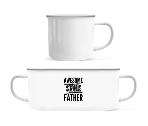 Awesome Single Father - Enamel-cup - White - Front