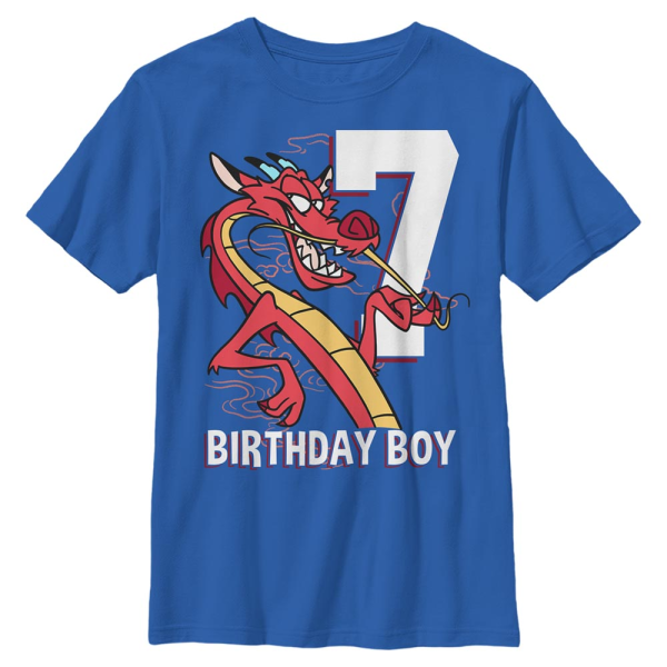Disney - Mulan - Mushu Seven - Kids T-Shirt - Royal blue - Front
