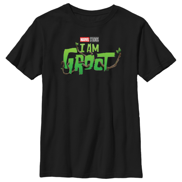 Marvel - I Am Groot - Groot Main Logo - Kids T-Shirt - Black - Front