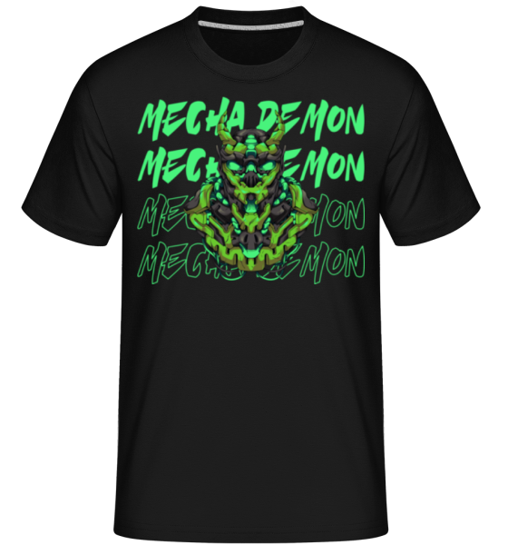 Mecha Demon -  Shirtinator Men's T-Shirt - Black - Front