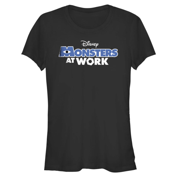 Pixar - Monsters - Logo Monsters Work - Women's T-Shirt - Black - Front