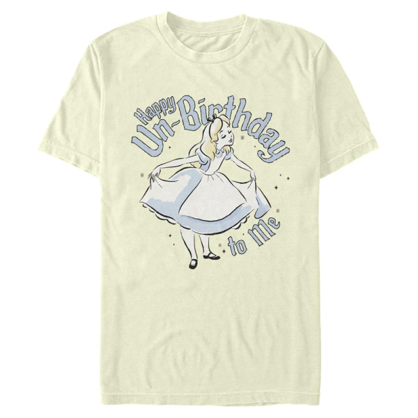 Disney - Alice in Wonderland - Alice UnBirthday - Men's T-Shirt - Cream - Front