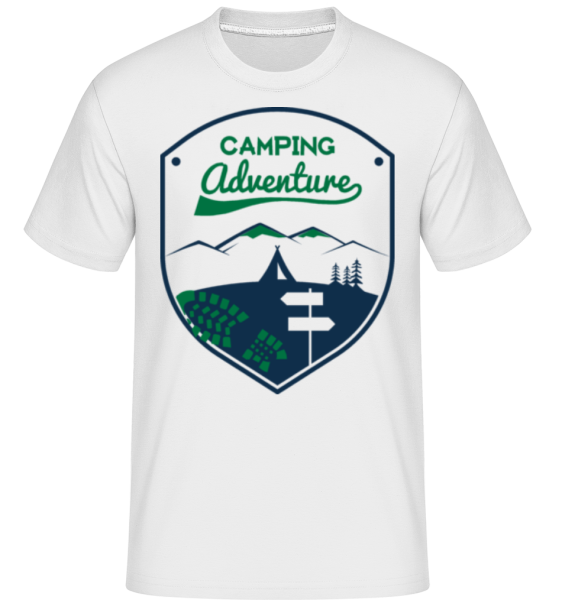 Camping Adventure Icon -  Shirtinator Men's T-Shirt - White - Front