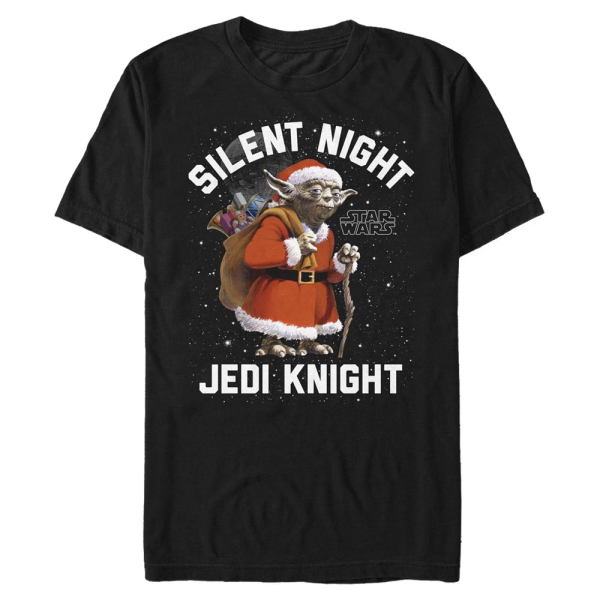 Star Wars - Yoda Jedi Knight - Christmas - Men's T-Shirt - Black - Front