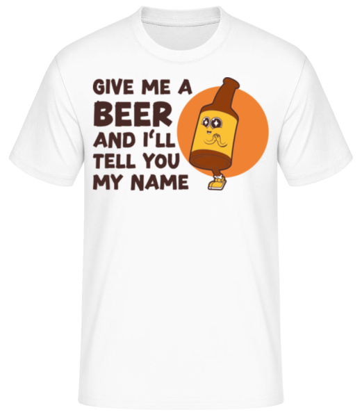 Give Me A Beer - Men's Basic T-Shirt - White - Front
