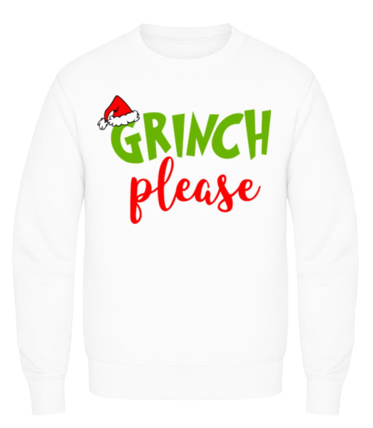 Grinch Please - Men's Sweatshirt - White - Front