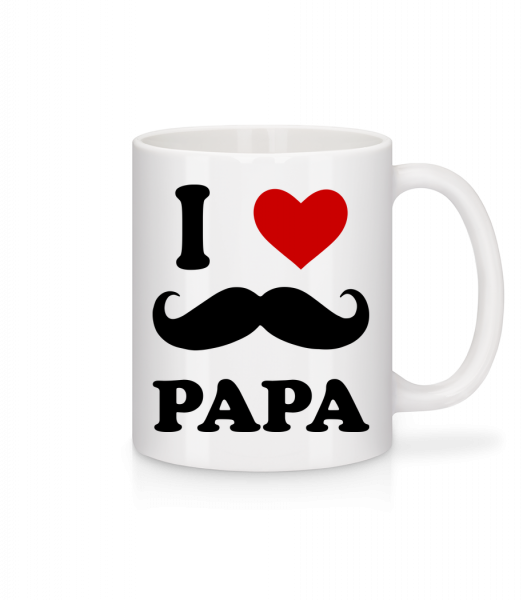I Love Papa - Mug - White - Vorn