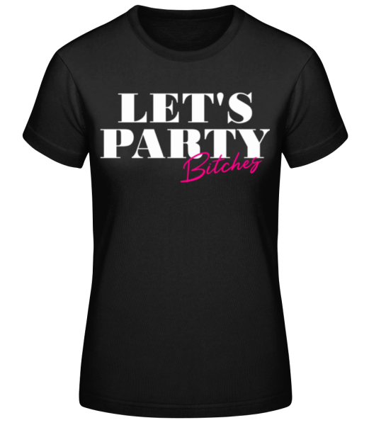 Let's Party - Women's Basic T-Shirt - Black - Front