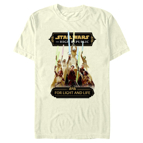 Star Wars - High Republic - Skupina Lighters Up High - Men's T-Shirt - Cream - Front