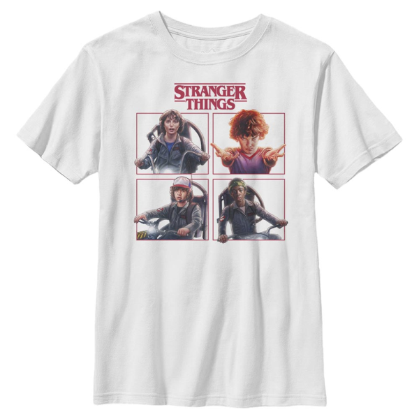 Netflix - Stranger Things - Skupina Cast Box Up - Kids T-Shirt - White - Front