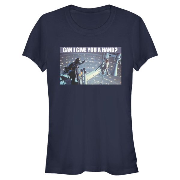 Star Wars - Luke & Vader Can I Give You A Hand - Women's T-Shirt - Navy - Front