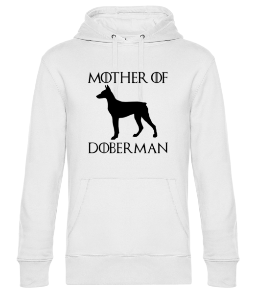 Mother Of Doberman - Unisex Premium Hoodie - White - Front