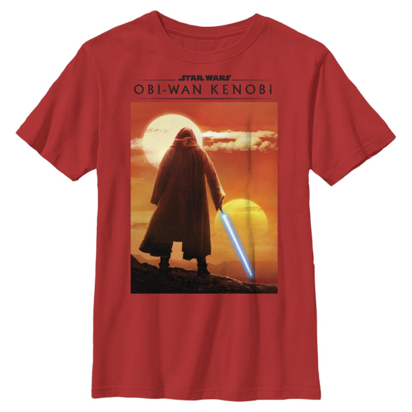 Star Wars - Obi-Wan Kenobi - Obi-Wan Kenobi Two Suns - Kids T-Shirt - Red - Front