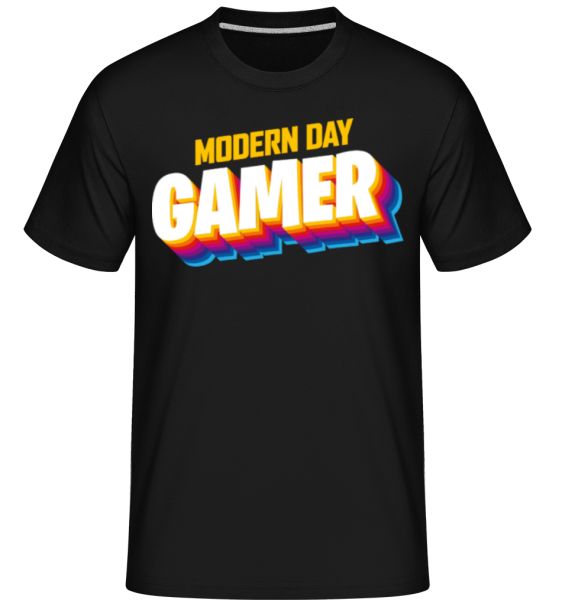 Modern Day Gamer -  Shirtinator Men's T-Shirt - Black - Front