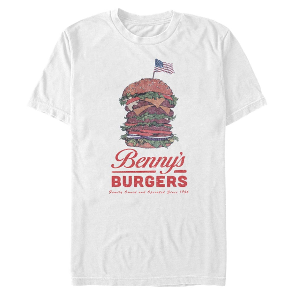 Netflix - Stranger Things - Benny's Burgers Good Ol' Benny's - Men's T-Shirt - White - Front