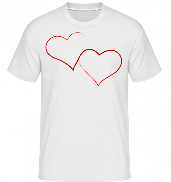 Two Hearts -  Shirtinator Men's T-Shirt - White - Vorn