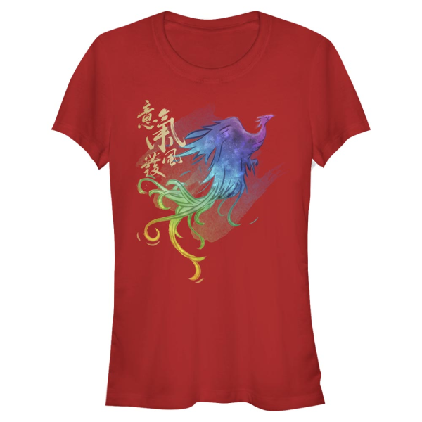 Disney - Mulan - Phoenix Watercolor - Women's T-Shirt - Red - Front