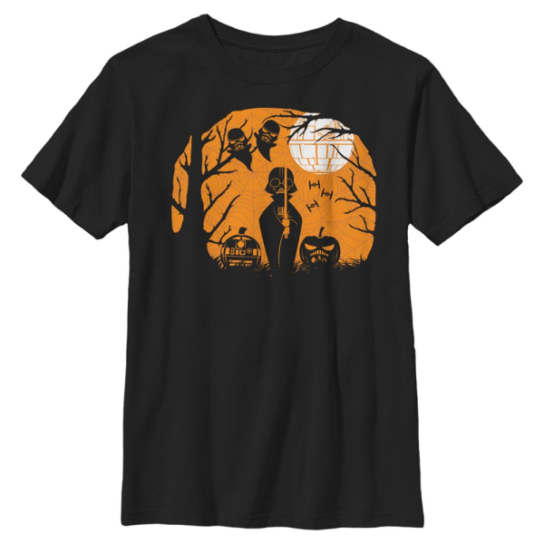 Star Wars - Darth Vader Darth Spooky - Halloween - Kids T-Shirt - Black - Front
