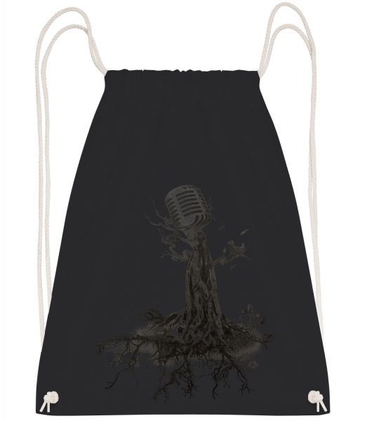 Microphone Tree - Drawstring Backpack - Black - Vorn