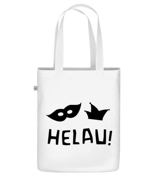 Helau! Black - Organic tote bag - White - Front