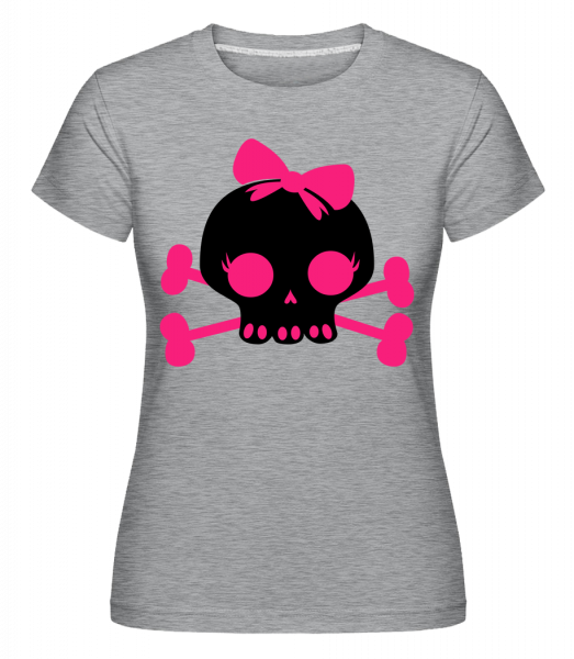 Emo Skull Pink -  Shirtinator Women's T-Shirt - Heather Grey - Vorn