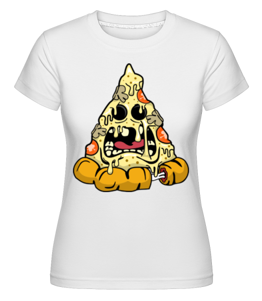 Pizza Monster Pyramid -  Shirtinator Women's T-Shirt - White - Front