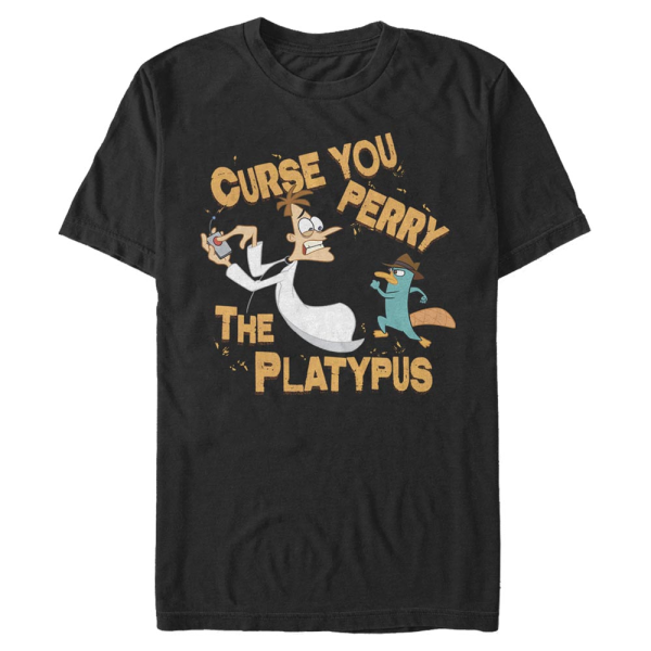 Disney Classics - Phineas and Ferb - Doof & Agent P Curse you - Men's T-Shirt - Black - Front