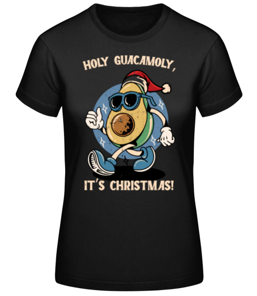 Holy Guacamoly Christmas - Women's Basic T-Shirt - Black - Front