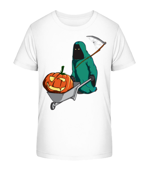 Halloween Grim Reaper - Kid's Bio T-Shirt Stanley Stella - White - Front