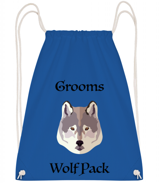 Grooms Wolf Pack - Drawstring Backpack - Royal blue - Vorn