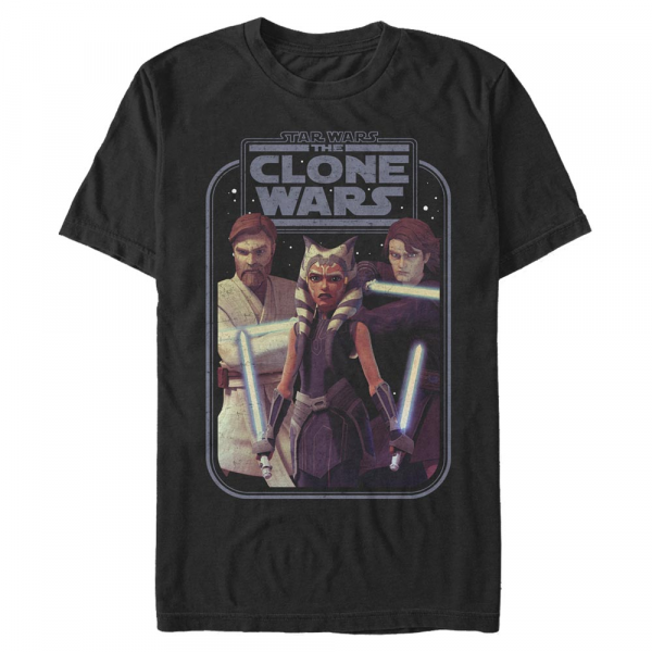 Star Wars - The Clone Wars - Skupina Hero - Men's T-Shirt - Black - Front