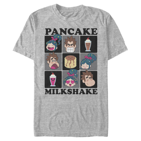 Disney - Wreck-It Ralph - Ralph & Vanellope Milkshake Squared - Men's T-Shirt - Heather grey - Front