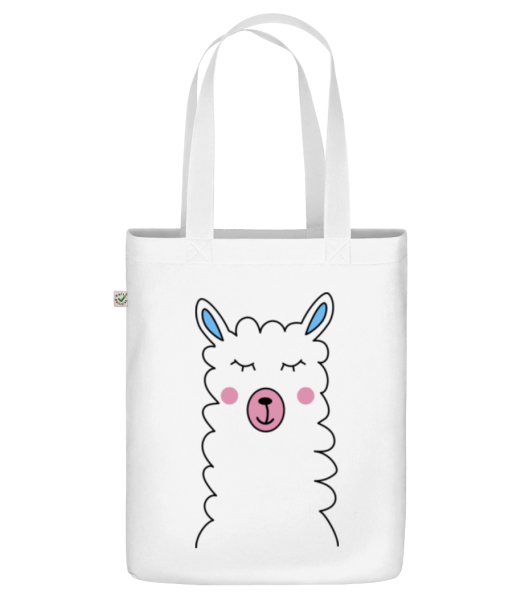 Cute Lama - Organic tote bag - White - Front