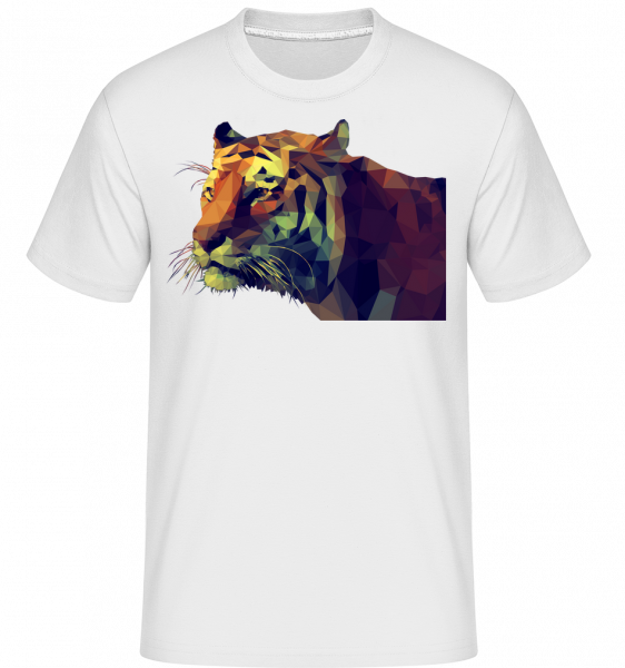 Polygone Tiger -  Shirtinator Men's T-Shirt - White - Vorn
