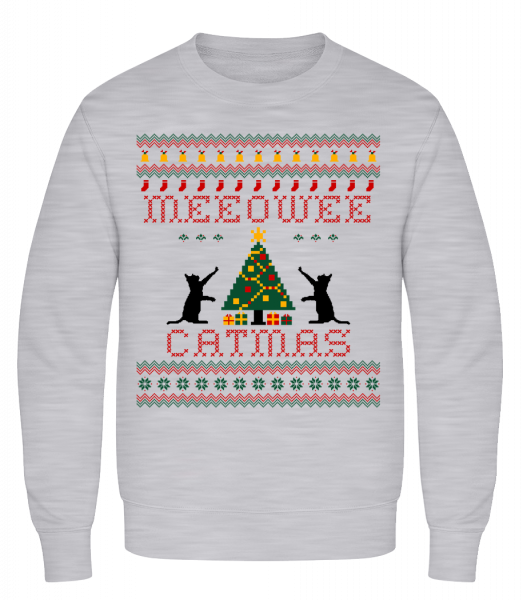 MEEOWEE Catmas - Men's Sweatshirt AWDis - Heather grey - Vorn