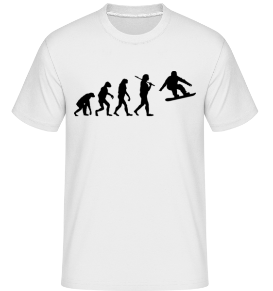 Evolution Of Snowboarding -  Shirtinator Men's T-Shirt - White - Front