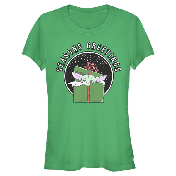 Star Wars - The Mandalorian - The Child Seasons Greetings Child - Christmas - Women's T-Shirt - Kelly green - Front