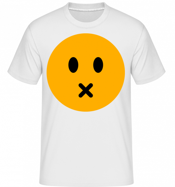 Silent Smiley -  Shirtinator Men's T-Shirt - White - Vorn
