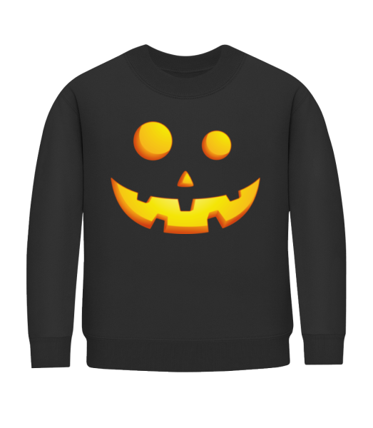 Laughing Pumpkin Face - Kid's Sweatshirt - Black - Front