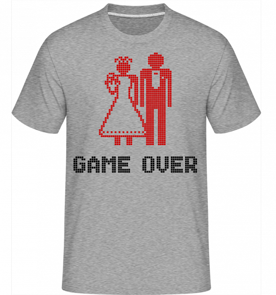 Game Over Sign Red -  Shirtinator Men's T-Shirt - Heather grey - Vorn