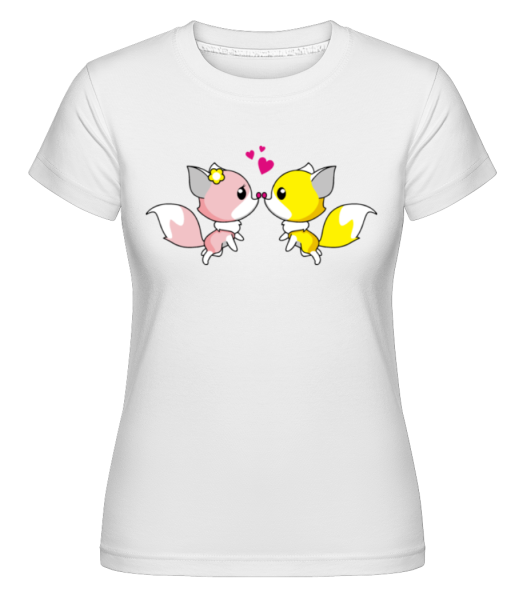 Fox Love -  Shirtinator Women's T-Shirt - White - Front