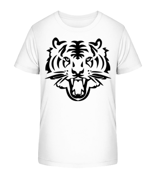 Tiger Head - Kid's Bio T-Shirt Stanley Stella - White - Front