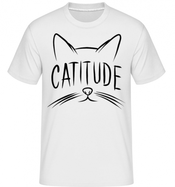 Catitude -  Shirtinator Men's T-Shirt - White - Front