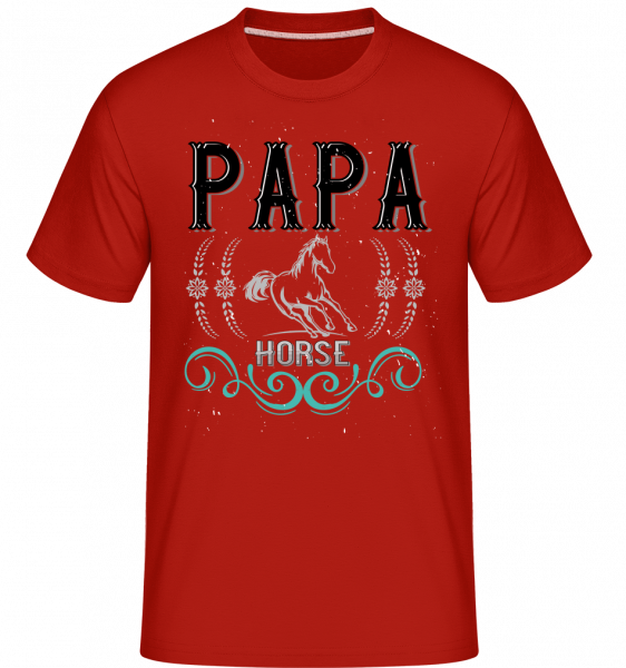 Papa Horse -  Shirtinator Men's T-Shirt - Red - Vorn
