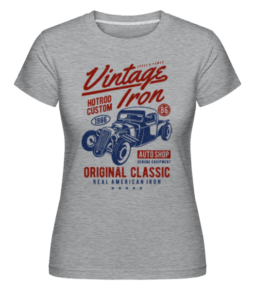 Vintage Iron -  Shirtinator Women's T-Shirt - Heather grey - Front