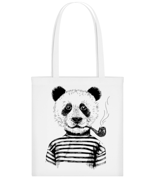 Hipster Panda - Tote Bag - White - Front