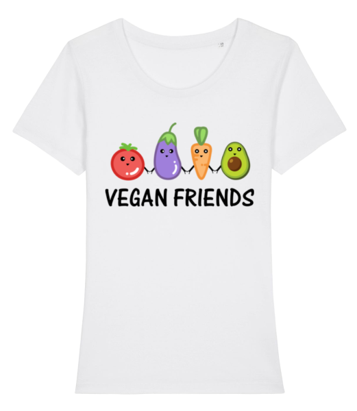 Vegan Friends - Women's Organic T-Shirt Stanley Stella - White - Front