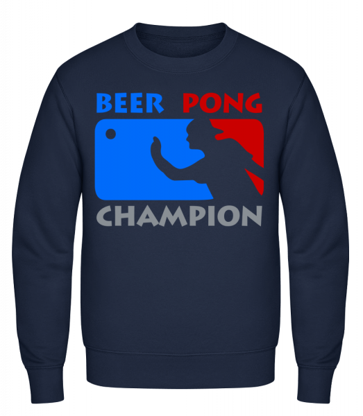 Beer Pong Champion - Classic Set-In Sweatshirt - Navy - Vorn
