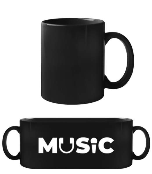 Music - Black Mug - Black - Front